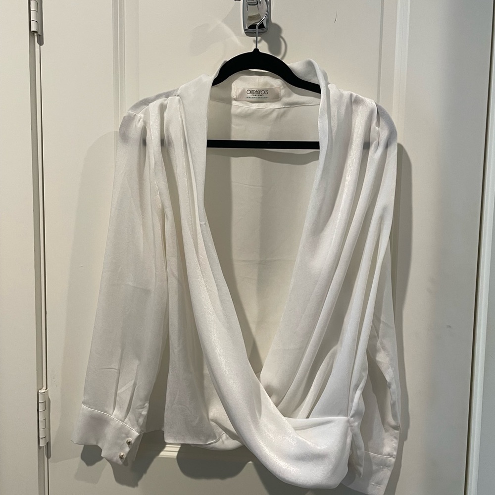 White Silk Blouse